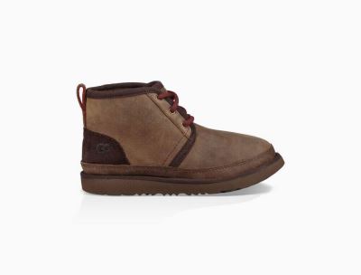 UGG Neumel II Weather Big Kids Boots Grizzly/ Brown - AU 915ZR